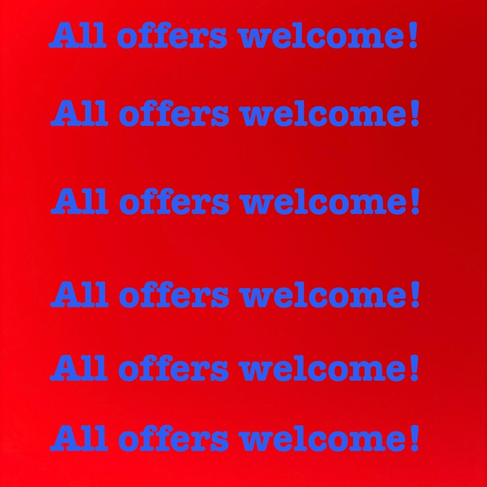 Red and Blue Graphic Poster